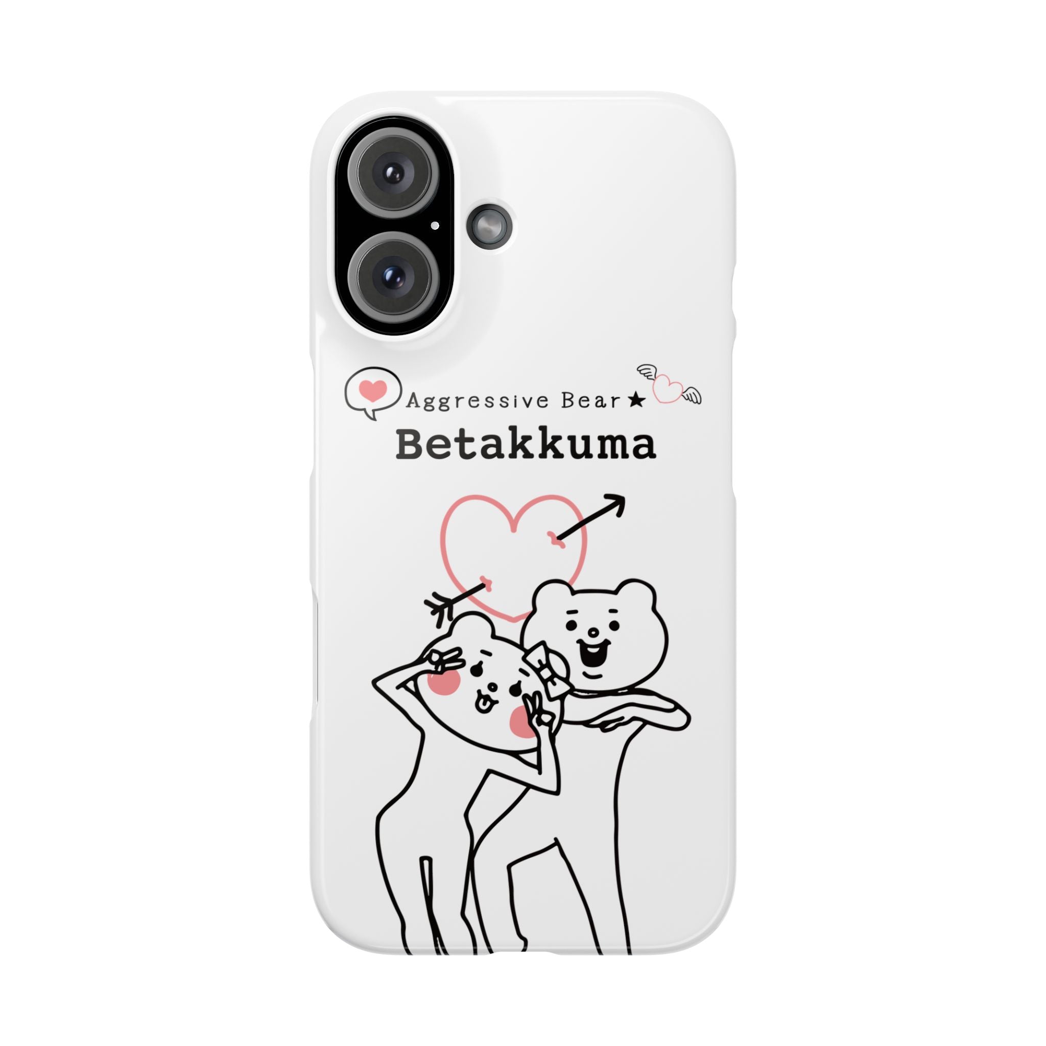 Betakkuma Arrow Heart Phone Case